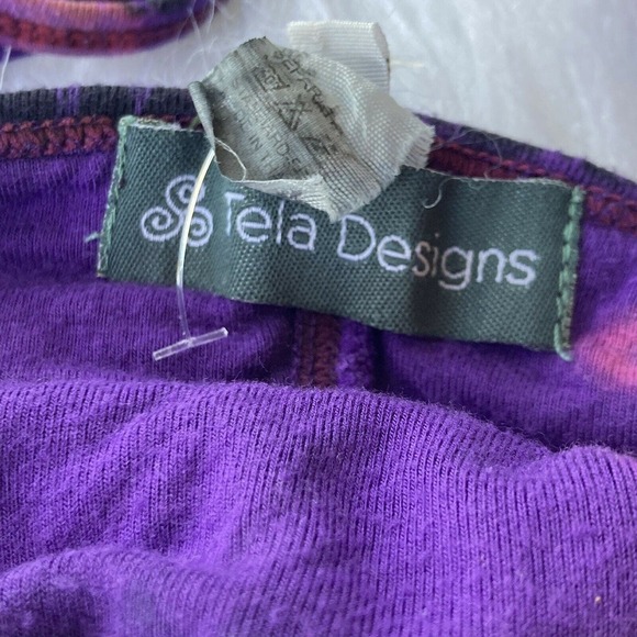 Tela Designs Bralette Sz M (Fits up to XL) Tie Dye Purple Hand Dyed Festival - Picture 5 of 8